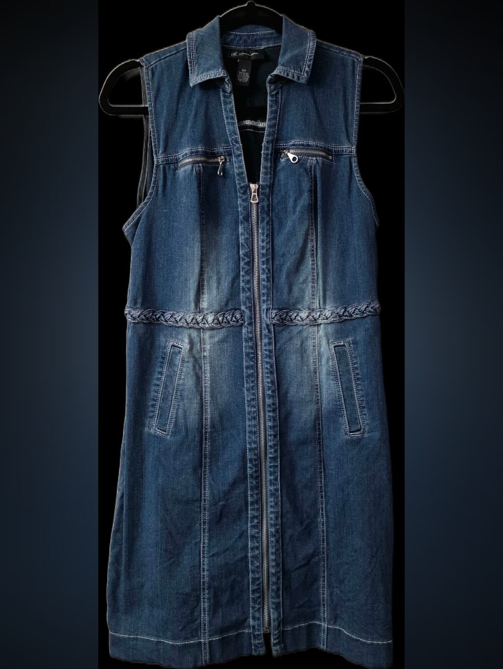 INC International Concepts Indigo Denim Shirt Dress